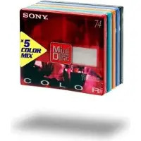 Sony MDW-74EX Color Mix Mini Disc (74 min) 5er-Pack