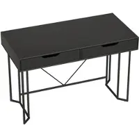 HOMCOM Computertisch mit 2 Schubladen, 120x60x77 cm, Schwarz
