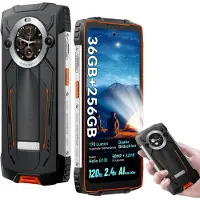 Blackview 2026 BV8200 Robustes Outdoor Handy 36GB+ 256GB,6,5" FHD+1.3'' Doppel Bildschirm, 8800mAh, 50MP, Helio G100, NFC, IP68, 170 Lumen