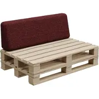 POOM Palettenkissen, Palletenpolster, Gartenkissen, PFBG (Rückenlehne 120x35, Bordeauxrot)