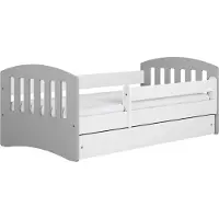 RAUMHIRSCH FURNITURE raumhirsch KINDERBETT CLASSIC mit Schublade und Matratze Grau 90/65/164