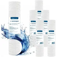 Wessper 6er Set 10 Zoll Wickelfilter 20 Mikron Wasserfilter Sediment Filterkerzen