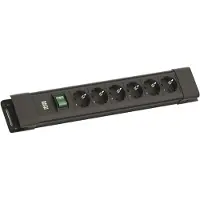 Bachmann CONNECTUS 6xCEE7/3, 1xSchalter 2,0m CEE7/7 Schwarz
