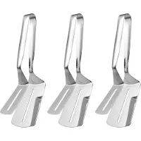 Tlily 3-Teiliger Doppelseitiger Schaufelclip, Verbesserte Grillklemme zum Kochen, Lebensmittelclip-Grillklemme zum Grillen im Freien