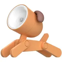 Lixada Cartoon Nachtlicht Kinderlampe Mini Hund LED Schreibtischlampen niedlich DIY tragbar mit verstellbarem Telefonhalter fuer Kinder Studenten Schlafzimmer Buchstuetzen Kinderzimmer