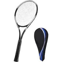 Gistuch 27 Zoll Tennisschläger Single Schlägerin Anfänger -Wettbewerbstraining Set mit Carry Bag für Erwachsene Studenten Frauen Männer schwarz schwarz