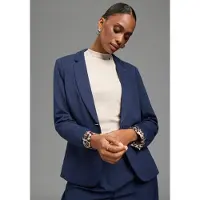 Bruno Banani Kurzblazer hüftlange Schnittform, figurbetonte Passform, mit Markenlabel