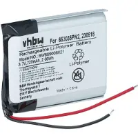 VHBW Akku Ersatz für Anker 230518, 653035PN2 für Wireless Headset Kopfhörer (720 mAh, 3,7 V, Li-Polymer)