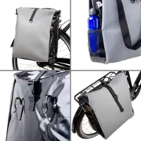 Filmer Fahrradtasche aus Tarpaulin (LKW-Plane), grau/schwarz