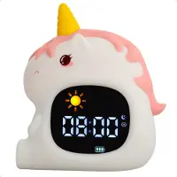 IMoshion Kinder-Schlaftrainer – Nachttischlampe mit Lautsprecher – Kinderwecker – Dino