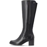 Remonte Eleganter Damen Langschaftstiefel aus hochwertigem Leder D2A78, Größe:41 EU, Farbe:Schwarz