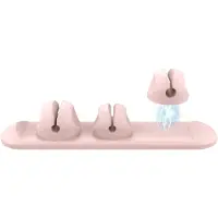 Wigento 3 in 1 Magnetische Desktop Kabelclips Silikon Cable Ladekabel Zubehör