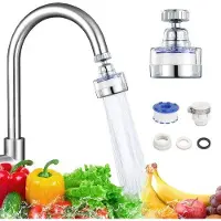 OEM Universal-Wasserhahn 360° drehbar - Hartwasserlösung - 6 x Dauerhafte Filterkartuschen - Universeller VK - Für Küche/Bad - Kalkschutz - Wasserfilter