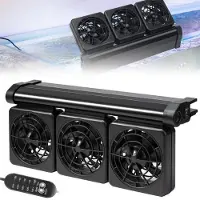 Welikera Aquarium Kühlventilator 3 Köpfe 12V leise, Temperatur Senkung 2–4°C, Clip Aquarium Lüfter 5 Stufen für Sommer Hitzeschutz