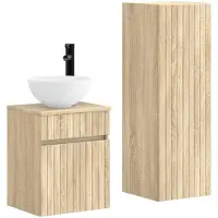 vidaXL Badezimmermöbel-Set 2 stk. Sonoma-Eiche 33 x 34,5 x 100 cm
