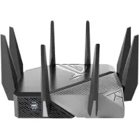 Asus GT-AXE11000, Wi-Fi 6 (802.11ax), Tri-Band (2,4 GHz/5 GHz/6 GHz), Ethernet/LAN, Schwarz, Tabletop-Router