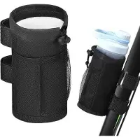 Markenlos Fahrradflaschenhalter mit Netzfach - Polyester, für MTB, Falträder, Rennräder, Rollstühle