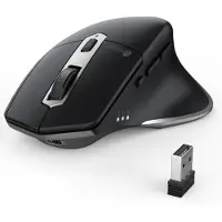 IClever MD172 Bluetooth Maus Kabellos, Ergonomische Maus, Silber/Schwarz