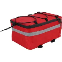 Lixada Bike Trunk Bag, spritzwassergeschützt Oxford Fabric Commuter Bag mit reflektierenden Streifen, Fahrrad hinten Rack Tasche für Pendler städtischen Radfahren rot Fahrrad Tasche - 1680D