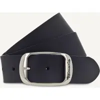 Tamaris Ledergürtel "Carmen Silver", Damen, Gr. 115, blau, Rindsleder, unifarben, Gürtel Ledergürtel, aus Rindsleder, mit Doppelschließe, 4 cm breit, Topseller