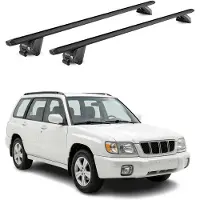 Aurilis Dachträger für Subaru Forester I 1997-2002 100kg Aluminium Schwarz 2 tlg