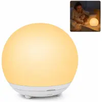 Slyrun Mini Nachtlicht Kinderzimmer, RGB Farbwechsel Nachtlampe mit Warmlicht, Timerfunktion, kompakt für Camping