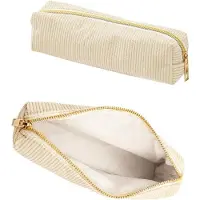OEM Schultertasche, großes Etui für Studenten, große Kapazität mit praktischer Reißverschluss-Schließe, ideal für Jugendliche für Schule und Büro (beige).