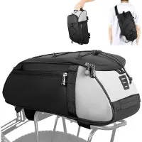 OEM Fahrradtasche – Einzeln – 12 Liter – Wasserdichte Fahrradtasche (doppellagig) – Reflektierende Fahrradtasche – Satteltasche – Ideal für den täglichen Weg zur Arbeit, Reisen und Outdoor-Aktivitäten