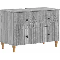 vidaXL Waschbeckenschrank ALKMAAR Sonoma-Grau 82 x 41 x 59 cm