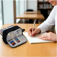 Markenlos Mäppchen für Mädchen, Federtasche, Vierlagiges Design mit großem Fassungsvermögen, geeignet für Schüler und Studenten
