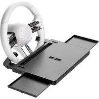 OEM Elektrische stuurwiel tafellade mit ausziehbarer Ladefläche, für Laptop, Tablet, Arbeitsplatz, Essen, Drehbar, Schwarz