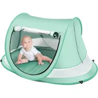 Markenlos Strandzelt für Kinder, tragbares Kuppelzelt, 43.31x27.56x19.69 inches, UV-Schutz, aufklappbares Zelt für Park, Außenbereich, Pool, Garten, Reisen und Hinterhof, kompakt zusammenfaltbar