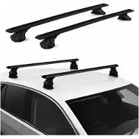 Aurilis Dachträger für Renault Mégane II Limousine 2002-09 Aluminium 2 Stück Schwarz