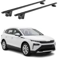 Aurilis Dachträger Grundtäger für Skoda Elroq 2024-26 100kg Aluminium Schwarz 2 tlg