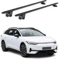 Aurilis Dachträger Grundtäger für VW ID.7 2024-2026 100kg Aluminium Schwarz 2 tlg