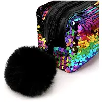 Markenlos Kosmetiktasche mit Meerjungfrau-Design und reversiblen Pailletten