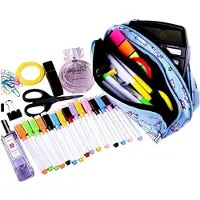 Markenlos Einhorn Federmäppchen Federtasche Große Kapazität Bleistiftbeutel Doppelreißverschlüsse Einhorn Bleistiftbeutel für Mädchen Jungen und Erwachsene