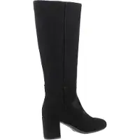 Hush puppies Oprah Wildleder Lange Leder Damen Schwarz Absatz Kniehohe Stiefel
