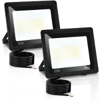 Peviasot LED Strahler Außen 50W, IP66 LED Fluter mit 3 Farbtemperaturen, 3000K/4000K/6500K, 2er Set