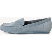 Tamaris Damen Slipper Leder Halbschuh 1-24203-46, Größe:38 EU, Farbe:Blau