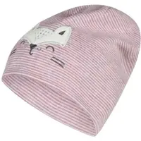 Sterntaler Beanie Katze in lila melange | Gr.: 53 cm