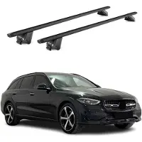 Aurilis Dachträger für Mercedes C Klasse S206 2021-26 100kg Aluminium Schwarz 2 tlg