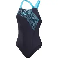 Speedo - "Medley Medalist" Badeanzug für Damen (Marine bedruckt)