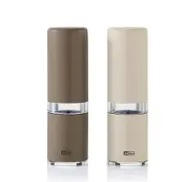 AdHoc Set Pfeffer- und Salzmühle Style, dark beige&light beige, CeraCut Ceramic Mahlwerk, Edelstahl/Acryl, D 4,5 cm, H 14,8 cm