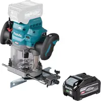 Makita RP 001 GU1 Akku Oberfräse 40 V max. 12 mm Brushless + 1x Akku 4,0 Ah - ohne Ladegerät