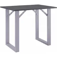 VCM Bartisch "Holz Bartisch Stehtisch Tisch Tresen Xona 140x50", schwarz (silber, anthrazit), B:140cm T:50cm, Tische, Bartisch