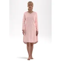 Tom Tailor Nachthemd , Damen, Gr. 36, N-Gr, rosa (rot, light, dots), Obermaterial: 100% Baumwolle, Kleider Nachthemd