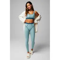 Fabletics Waffle Legging Arctic Wave/midnight Wave Größe: L REG | Sport-Leggings Outlet | Damen