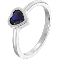 Trendor 31064-05 Damenring mit Saphirblauem Zirkonia 925 Silber Rhodinert