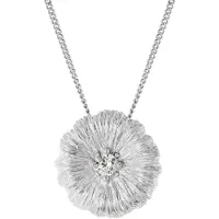 Trendor 31162-01 Damen-Kette mit Lotusblatt-Anhänger 925 Silber Rhodiniert
